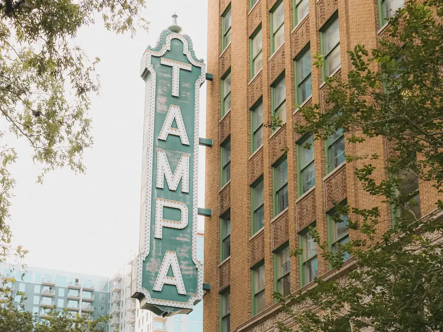 The historic TAMPA sign downtown